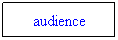 Text Box: audience
